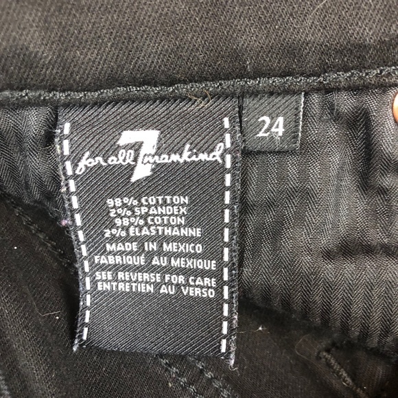7 For All Mankind Black Skinny Jeans Pants Denim ((size 24)) - Picture 7 of 8